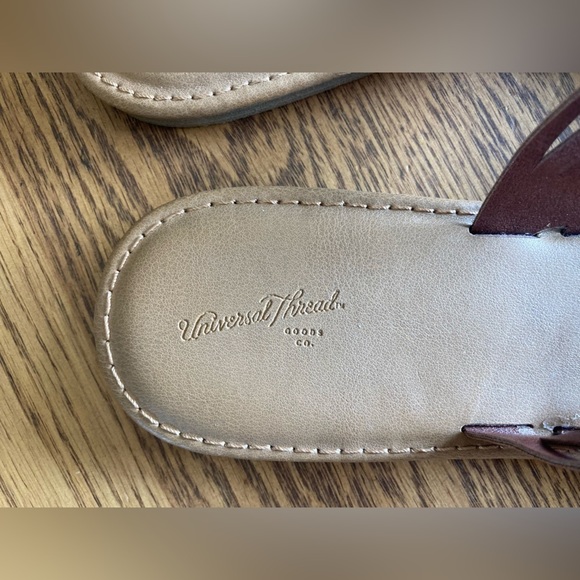 Universal thread brown slides slip on sandels 11 - Picture 2 of 6